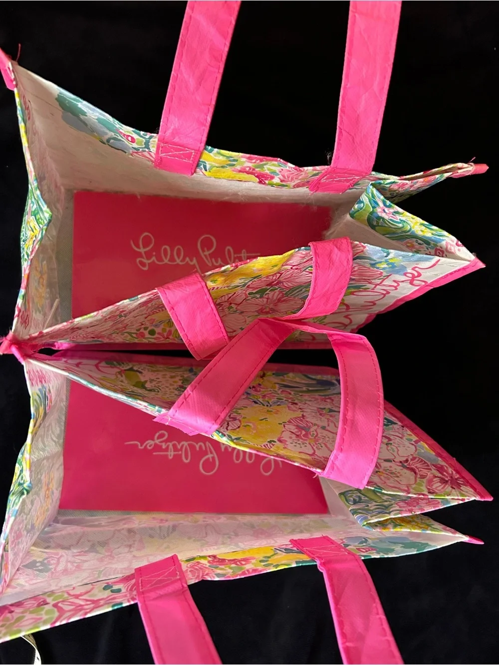Lilly Pulitzer Pink Multi Floral Tote Pair